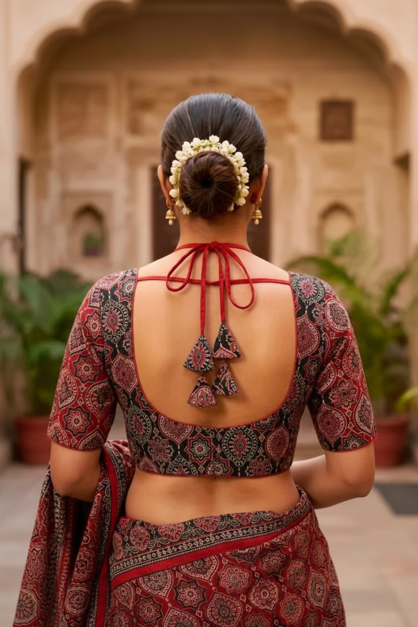 Masaba Cutting Printed Blouse Padded