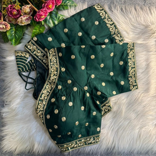 Party Blouse Golden Embroidery with sequence